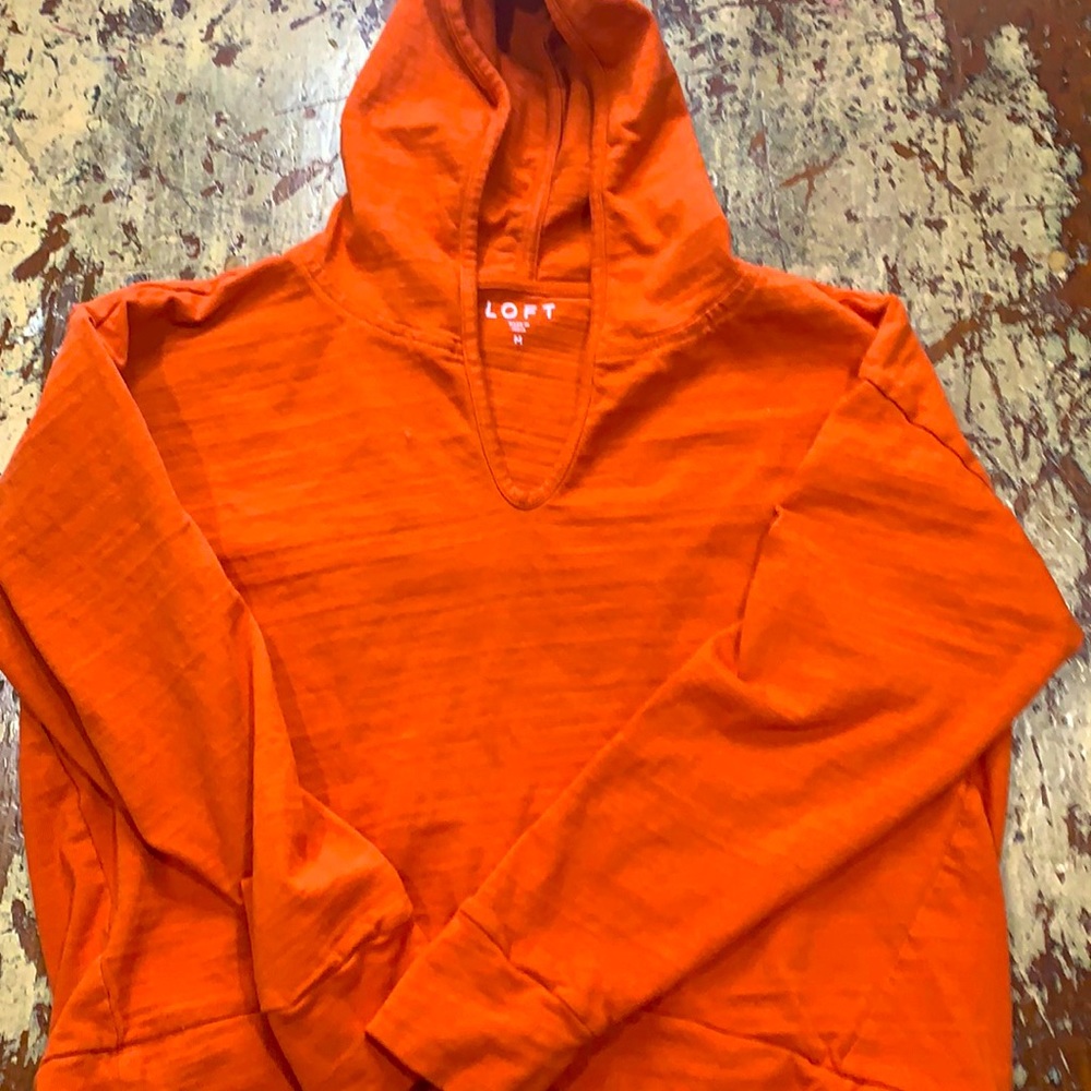 Loft sweatshirt cropped medium orange hoodie
